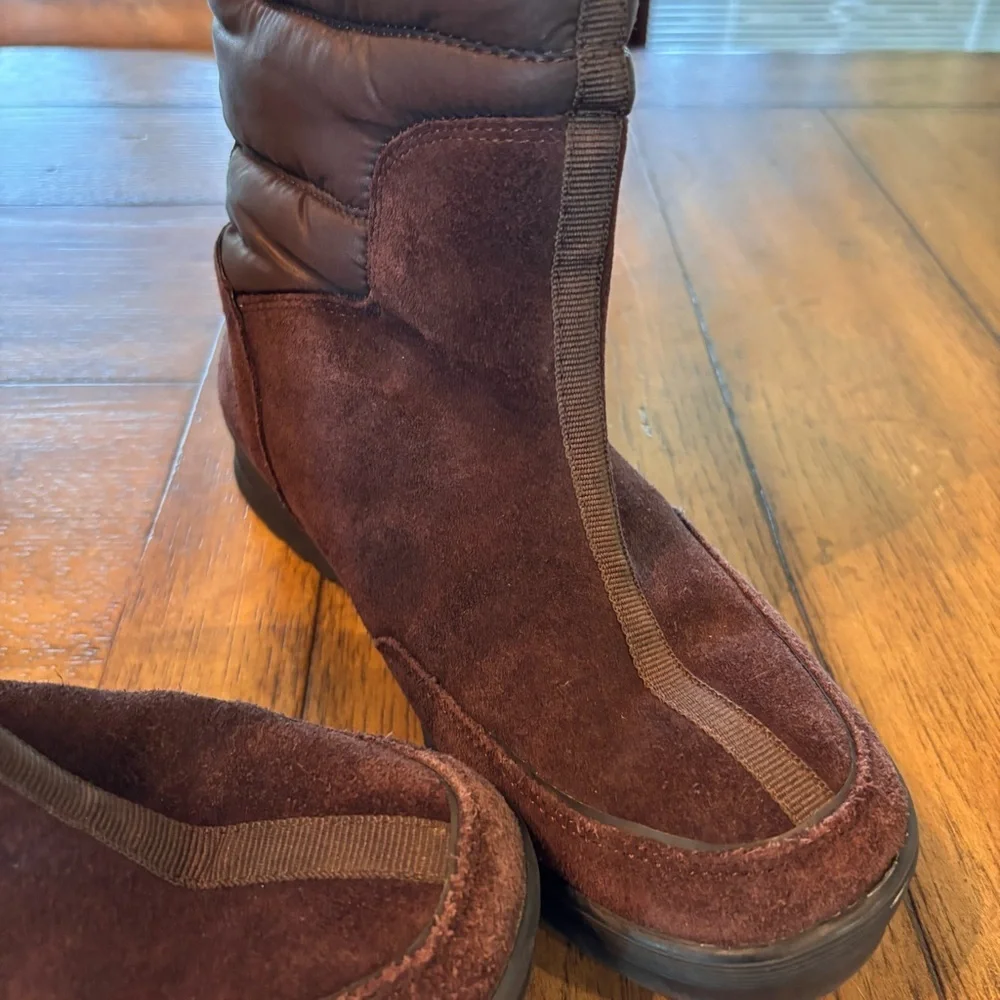 Land’s End Women’s Commuter Brown Suede Winter Boots, size 7.5,Snow Cold Weather